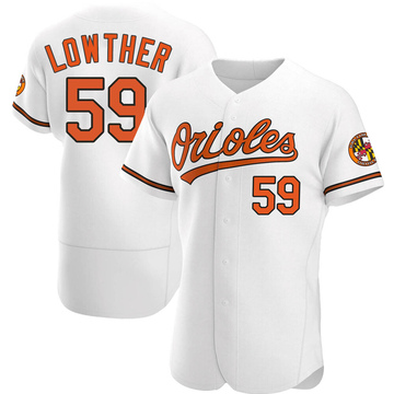 White Authentic Zac Lowther Men's Baltimore Orioles Home Jersey