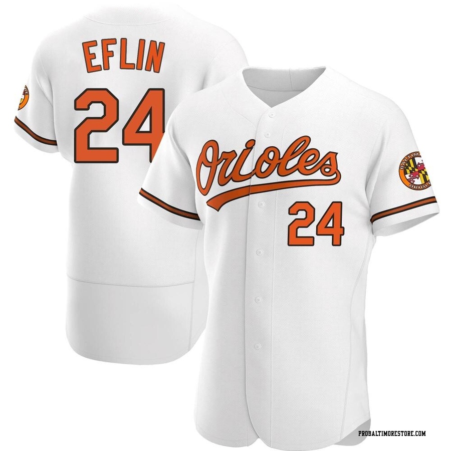 White Authentic Zach Eflin Men's Baltimore Orioles Home Jersey