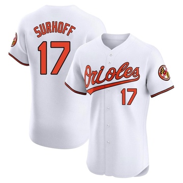 White Elite Bj Surhoff Men's Baltimore Orioles Home Jersey