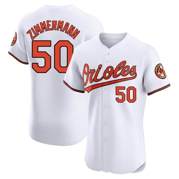 White Elite Bruce Zimmermann Men's Baltimore Orioles Home Jersey