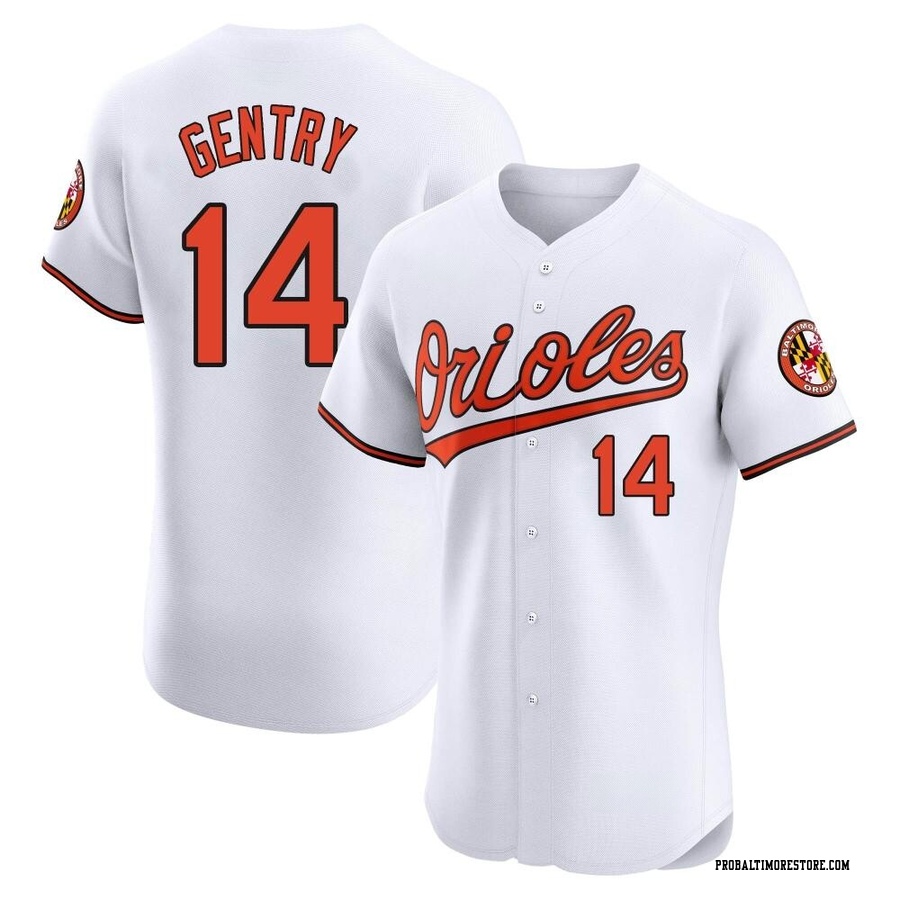 White Elite Craig Gentry Men's Baltimore Orioles Home Jersey