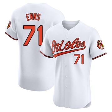White Elite Dietrich Enns Men's Baltimore Orioles Home Jersey