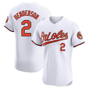 White Elite Gunnar Henderson Men's Baltimore Orioles Home Jersey