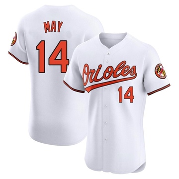 White Elite Lee May Men's Baltimore Orioles Home Jersey