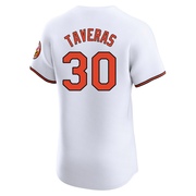White Elite Leody Taveras Men's Baltimore Orioles Home Jersey