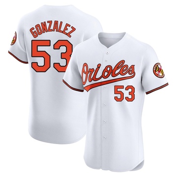 White Elite Luis Gonzalez Men's Baltimore Orioles Home Jersey