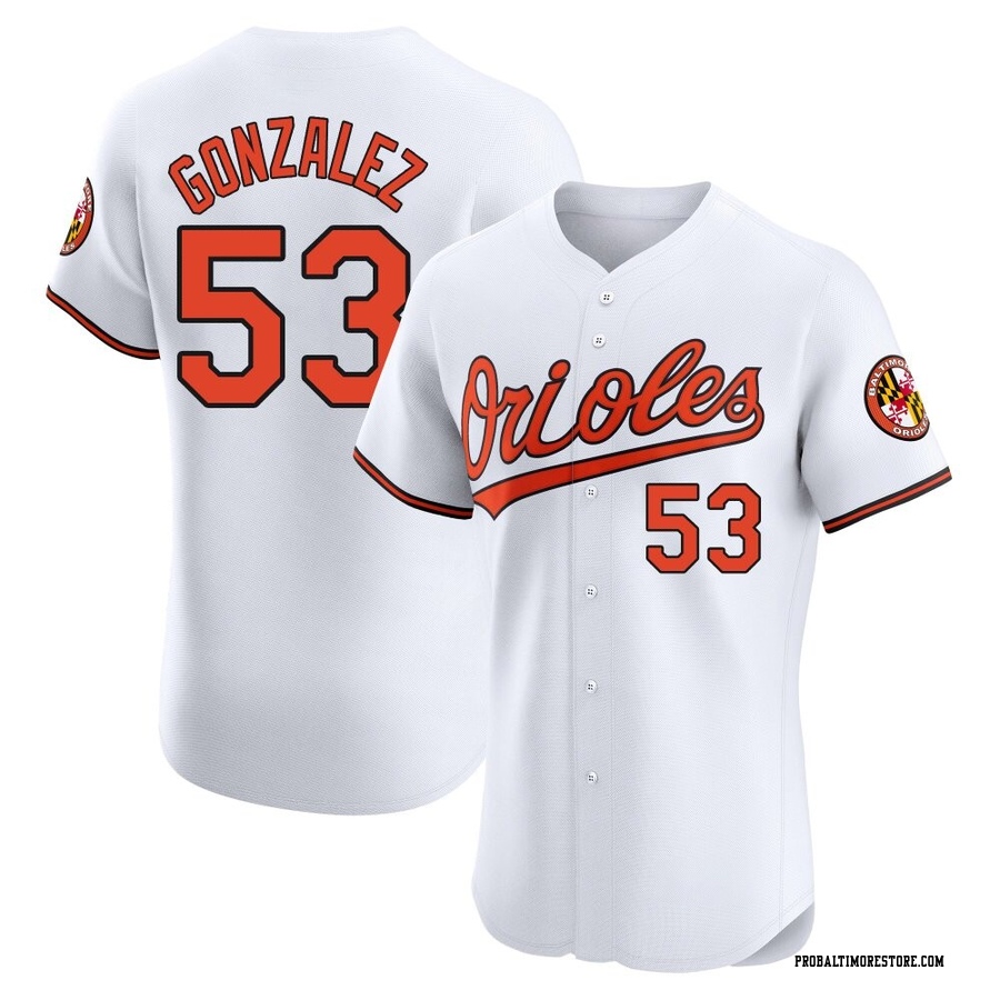 White Elite Luis Gonzalez Men's Baltimore Orioles Home Jersey