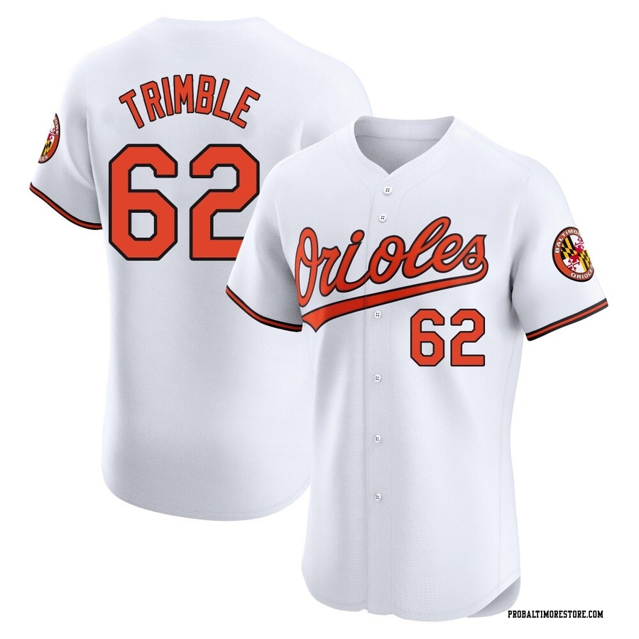 White Elite Reed Trimble Men's Baltimore Orioles Home Jersey