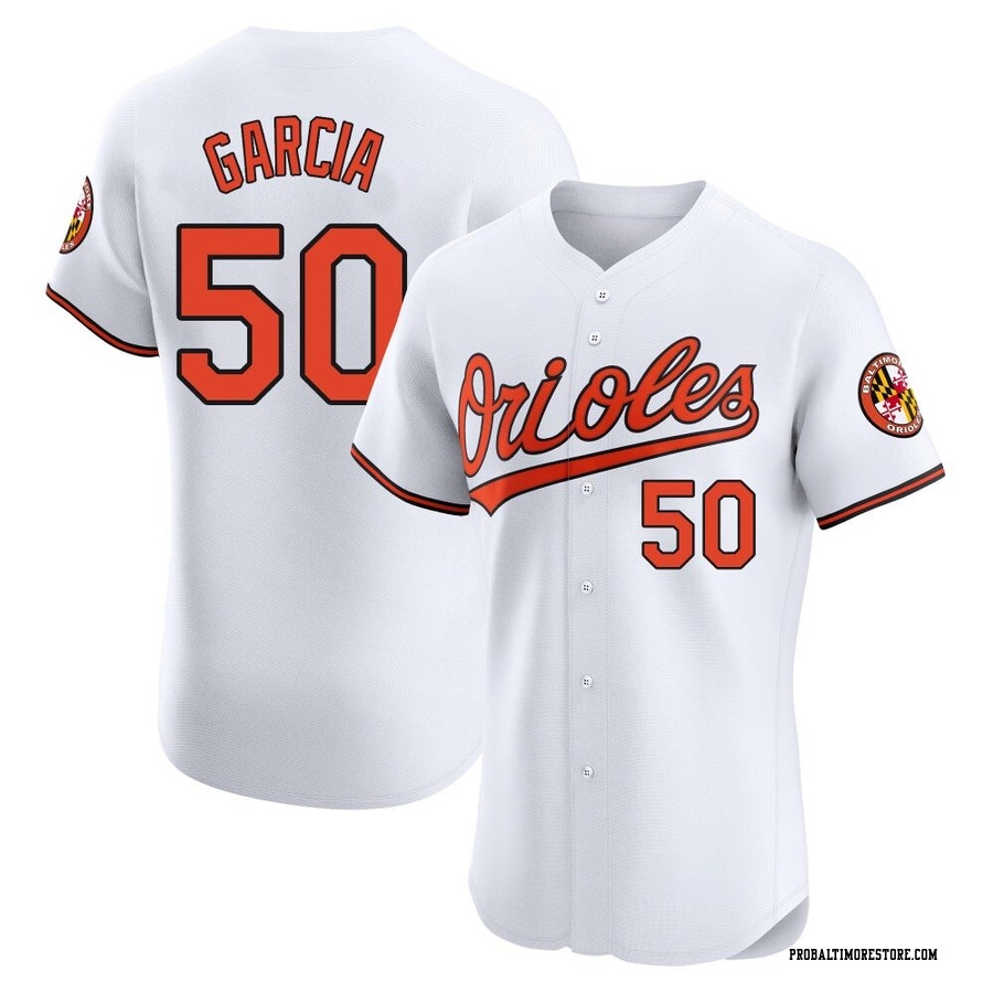White Elite Rico Garcia Men's Baltimore Orioles Home Jersey