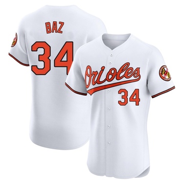 White Elite Shane Baz Men's Baltimore Orioles Home Jersey