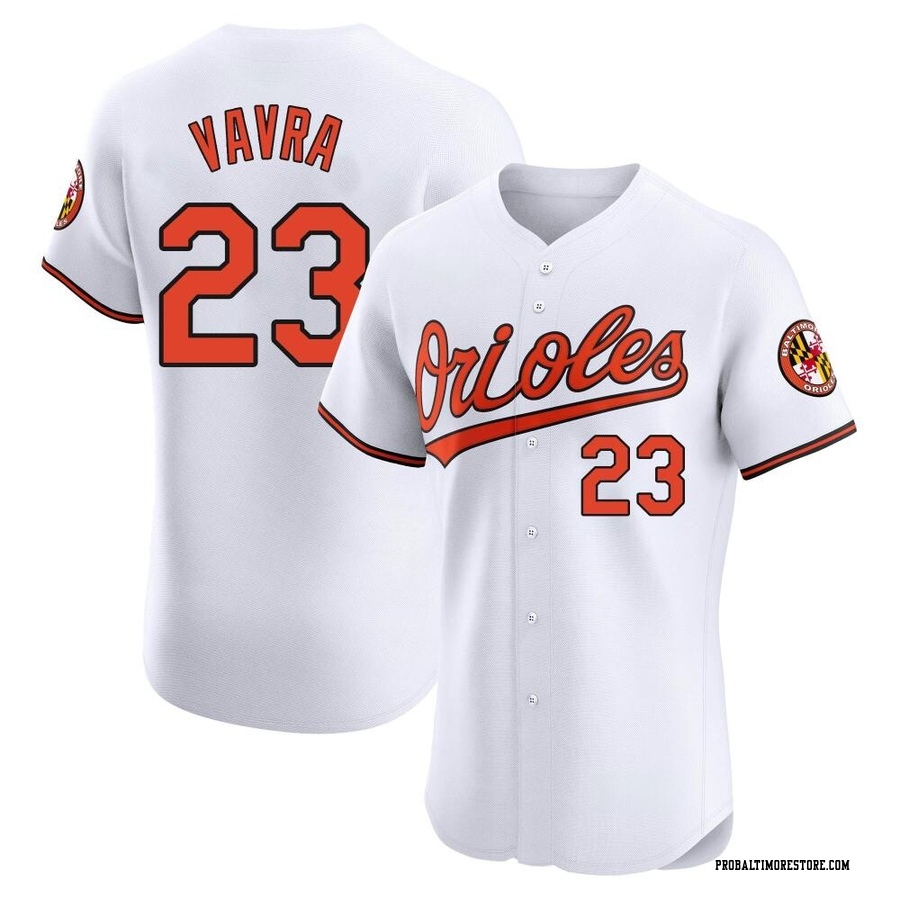 White Elite Terrin Vavra Men's Baltimore Orioles Home Jersey