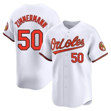 White Limited Bruce Zimmermann Youth Baltimore Orioles Home Jersey