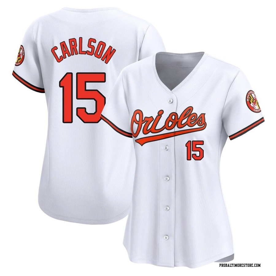 White Limited Dylan Carlson Women's Baltimore Orioles Home Jersey