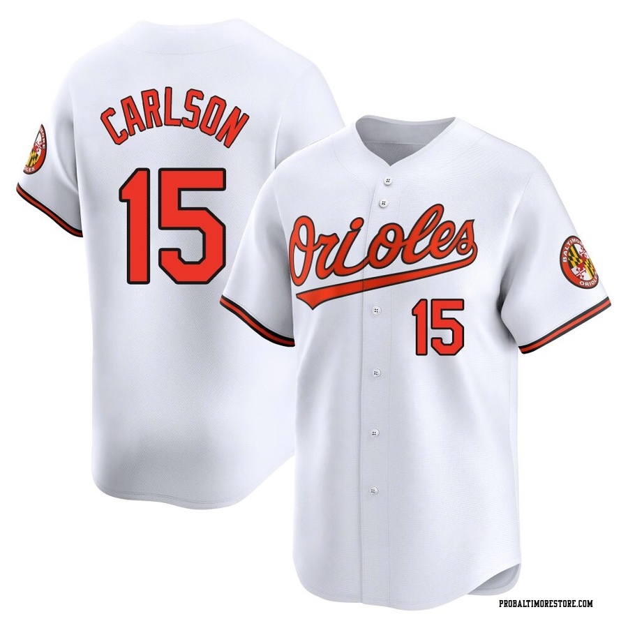White Limited Dylan Carlson Youth Baltimore Orioles Home Jersey