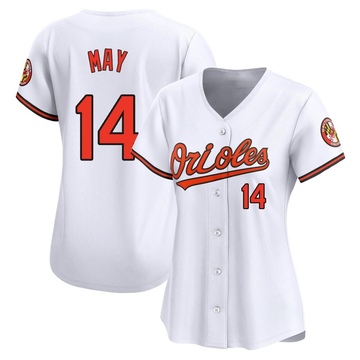 White Limited Lee May Women's Baltimore Orioles Home Jersey