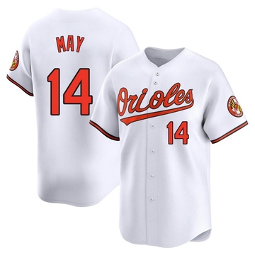 White Limited Lee May Youth Baltimore Orioles Home Jersey