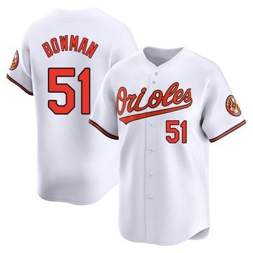 White Limited Matt Bowman Youth Baltimore Orioles Home Jersey