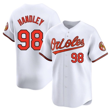 White Limited Maverick Handley Youth Baltimore Orioles Home Jersey