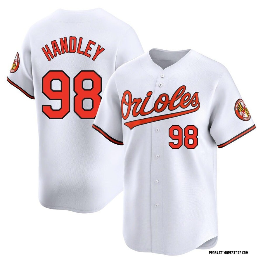 White Limited Maverick Handley Youth Baltimore Orioles Home Jersey