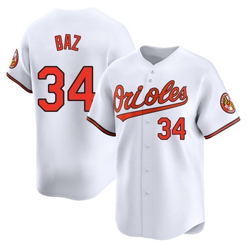 White Limited Shane Baz Youth Baltimore Orioles Home Jersey