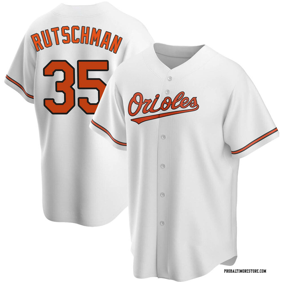 White Replica Adley Rutschman Men's Baltimore Orioles Home Jersey