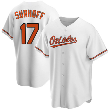 White Replica Bj Surhoff Men's Baltimore Orioles Home Jersey