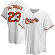 White Replica Blaze Alexander Men's Baltimore Orioles Home Jersey