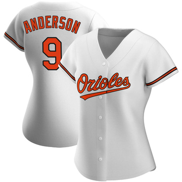 White Replica Brady Anderson Women's Baltimore Orioles Home Jersey
