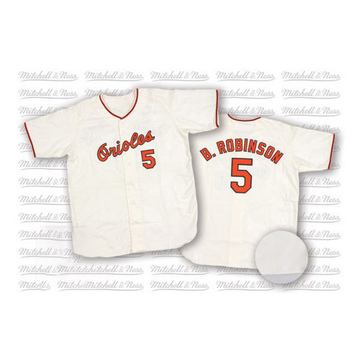 White Replica Brooks Robinson Men's Baltimore Orioles Throwback Jersey