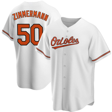 White Replica Bruce Zimmermann Youth Baltimore Orioles Home Jersey