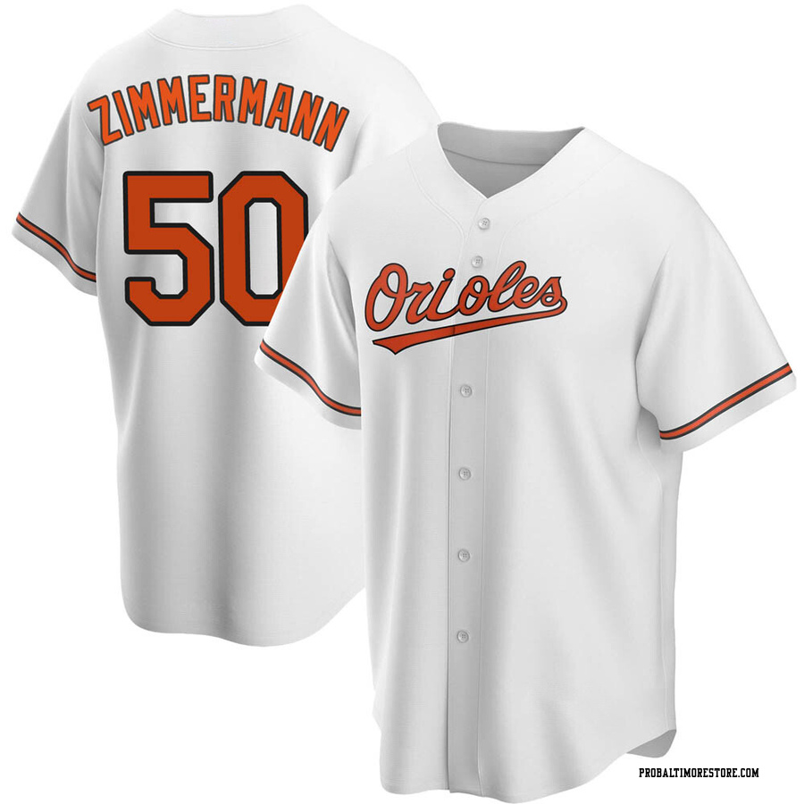 White Replica Bruce Zimmermann Youth Baltimore Orioles Home Jersey