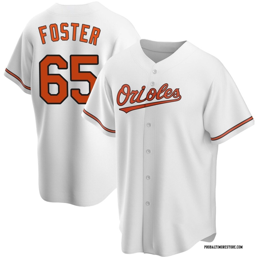 White Replica Cameron Foster Men's Baltimore Orioles Home Jersey