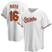 White Replica Coby Mayo Men's Baltimore Orioles Home Jersey