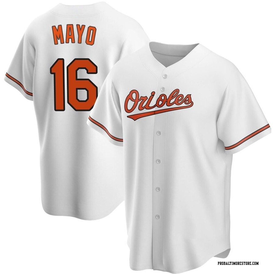 White Replica Coby Mayo Men's Baltimore Orioles Home Jersey