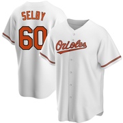 White Replica Colin Selby Youth Baltimore Orioles Home Jersey