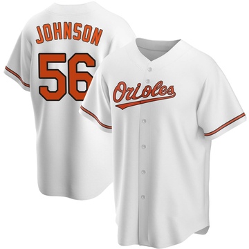 White Replica Daniel Johnson Men's Baltimore Orioles Home Jersey