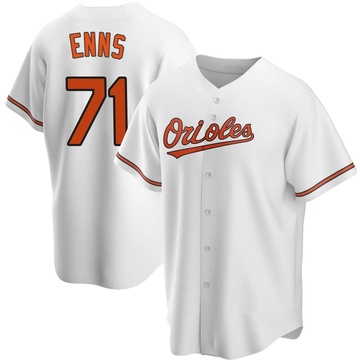 White Replica Dietrich Enns Men's Baltimore Orioles Home Jersey