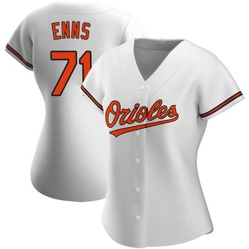 White Replica Dietrich Enns Women's Baltimore Orioles Home Jersey