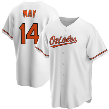 White Replica Lee May Youth Baltimore Orioles Home Jersey