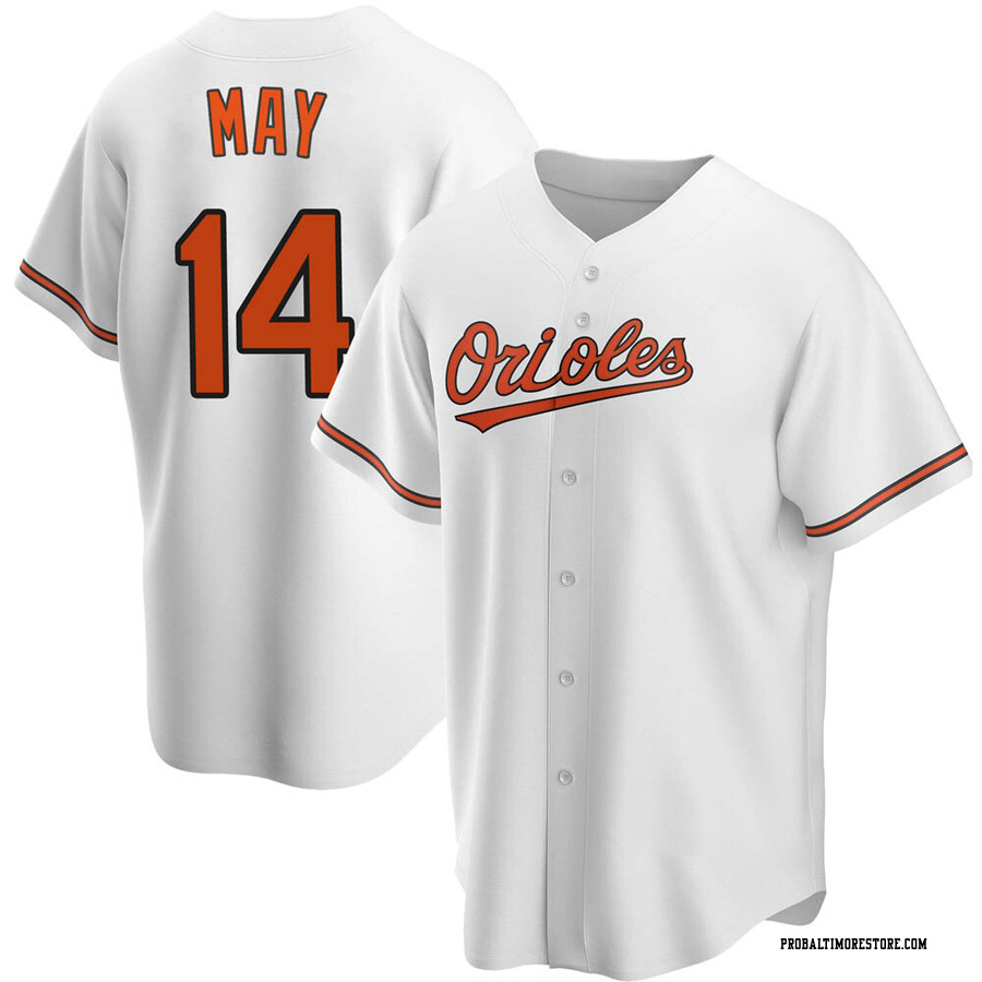 White Replica Lee May Youth Baltimore Orioles Home Jersey