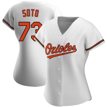 White Replica Livan Soto Women's Baltimore Orioles Home Jersey
