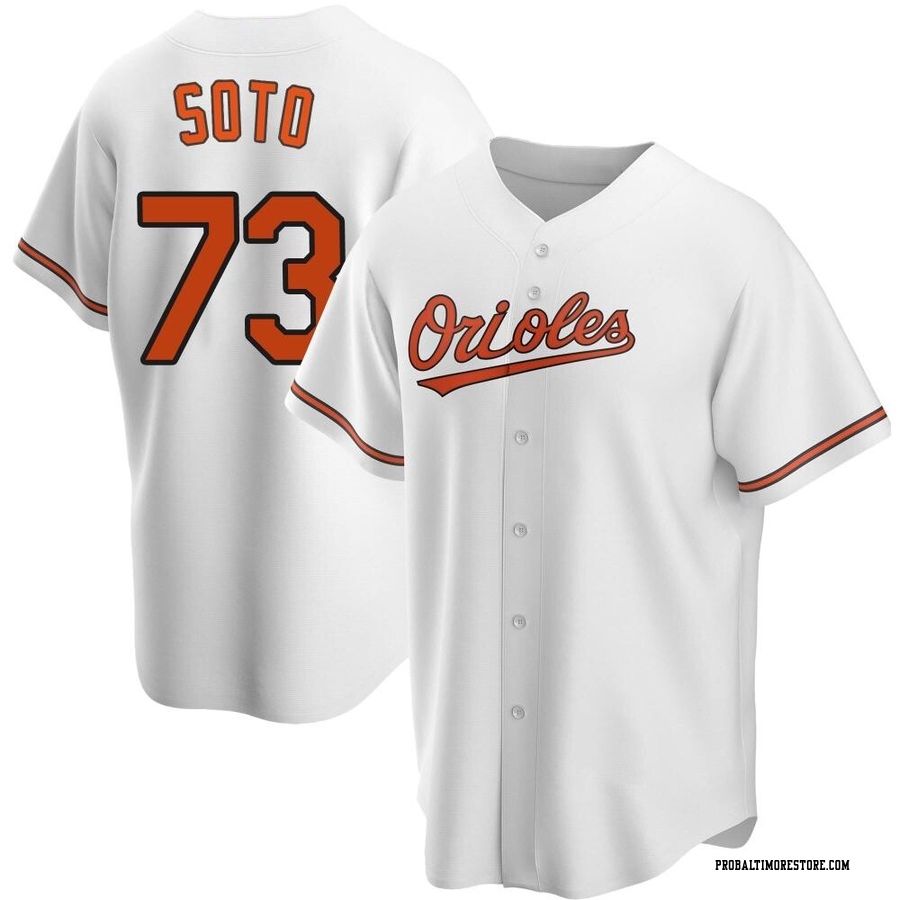 White Replica Livan Soto Youth Baltimore Orioles Home Jersey