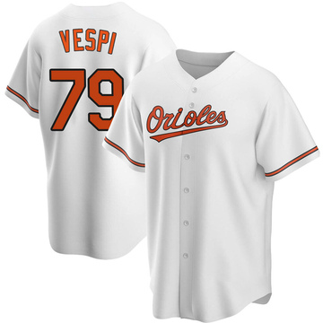 White Replica Nick Vespi Men's Baltimore Orioles Home Jersey