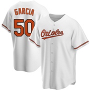White Replica Rico Garcia Men's Baltimore Orioles Home Jersey