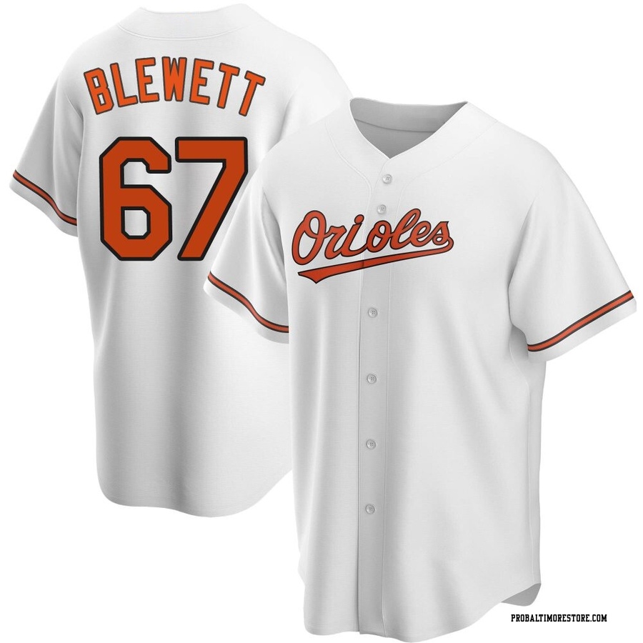 White Replica Scott Blewett Men's Baltimore Orioles Home Jersey