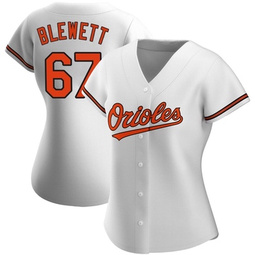 White Replica Scott Blewett Women's Baltimore Orioles Home Jersey