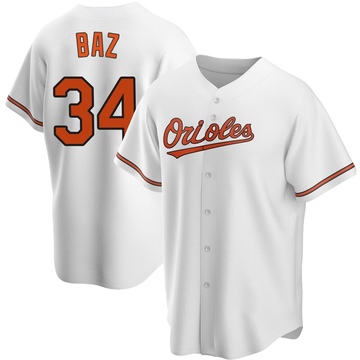 White Replica Shane Baz Men's Baltimore Orioles Home Jersey