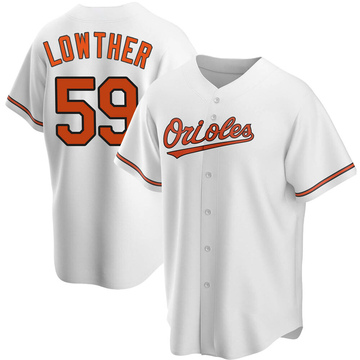 White Replica Zac Lowther Youth Baltimore Orioles Home Jersey
