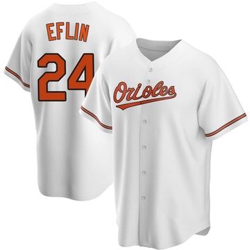 White Replica Zach Eflin Men's Baltimore Orioles Home Jersey